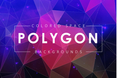 Colorful Space Polygon Backgrounds