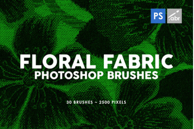 30 Floral Fabric Photoshop Stamp Brushes