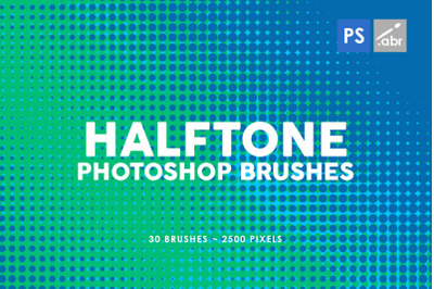 30 Halftone Gradients Photoshop Stamp Brushes