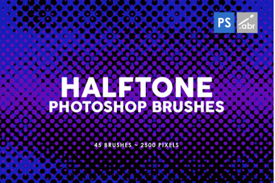45 Halftone Photoshop Stamp Brushes