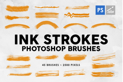 45 Ink Strokes Photoshop Stamp Brushes