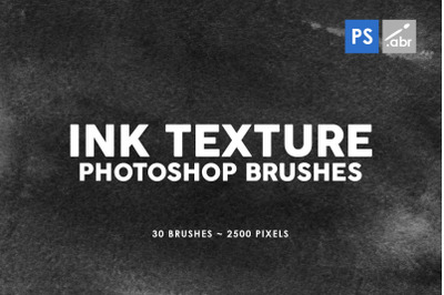 30 Ink Texture Photoshop Stamp Brushes Vol. 1