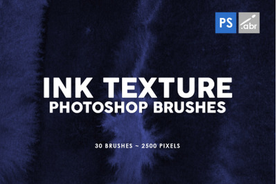 30 Ink Texture Photoshop Stamp Brushes Vol. 2