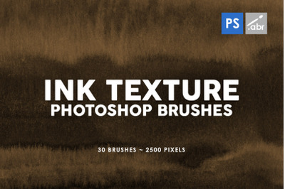 30 Ink Texture Photoshop Stamp Brushes Vol. 3