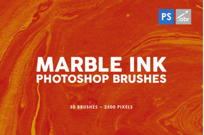 30 Marble Ink Photoshop Stamp Brushes Vol. 1