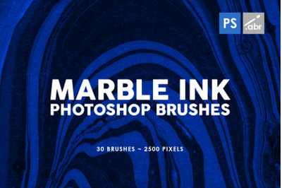 30 Marble Ink Photoshop Stamp Brushes Vol. 3