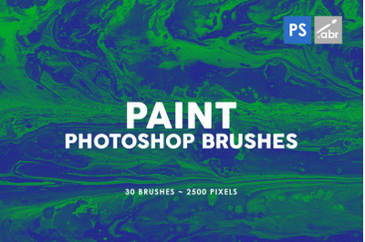 30 Paint Texture Photoshop Brushes Vol. 1