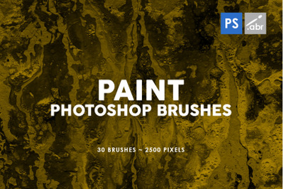 30 Paint Texture Photoshop Brushes Vol. 2