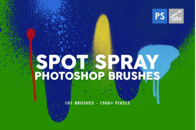 101 Spot&amp;Blob Spray Photoshop Stamp Brushes