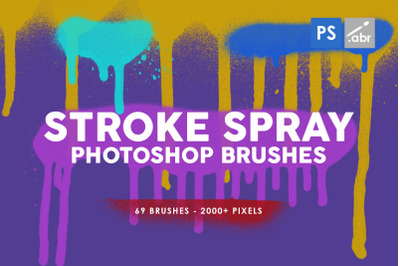 69 Stroke Spray Photoshop Stamp Brushes