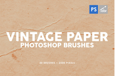 30 Vintage Paper Photoshop Stamp Brushes 1