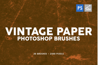 30 Vintage Paper Photoshop Stamp Brushes 2