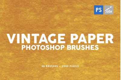 30 Vintage Paper Photoshop Stamp Brushes 3