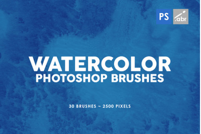 30 Watercolor Photoshop Stamp Brushes Vol. 3