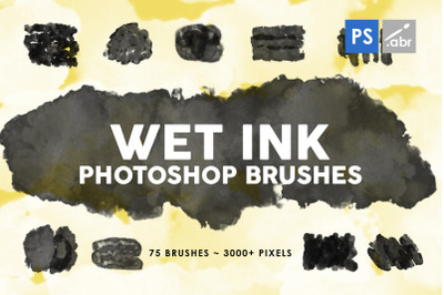 75 Wet Ink Photoshop Stamp Brushes