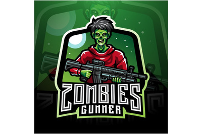 Zombie gunner esport mascot logo