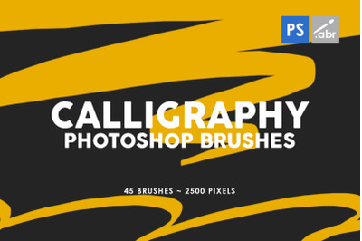 45 Calligraphy Photoshop Stamp Brushes