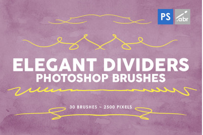 30 Elegant Dividers Photoshop Stamp Brushes