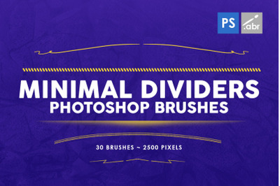 30 Minimal Dividers Photoshop Stamp Brushes