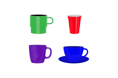 Illustration design of drinking cup shape