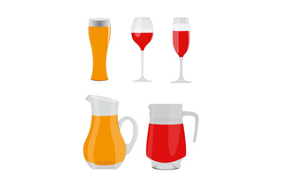Illustration design of drink glass shape
