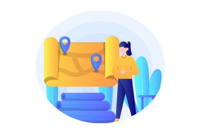 Navigation Concept Flat Design