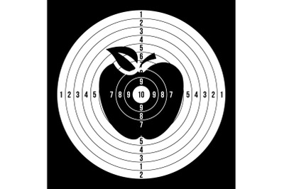 Sport Target Blank Vector. Classic Paper Shooting Round Aim, Target Illustration