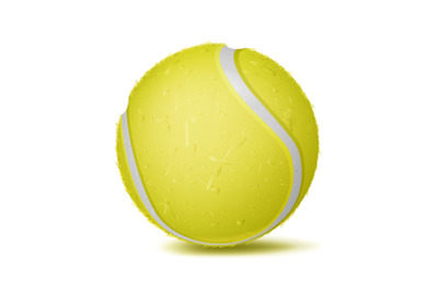 Tennis Ball Vector. Sport Game, Fitness Symbol. Illustration