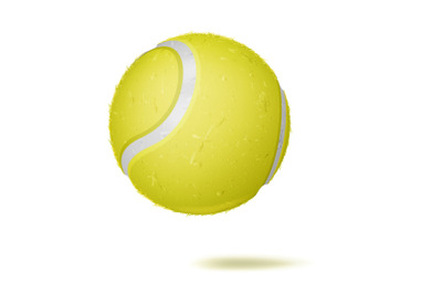 3D Tennis Ball Vector. Classic Yellow Ball. Illustration