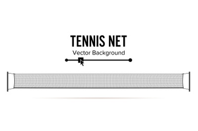 Tennis Net Vector. Realistic Net Used In The Sport Game Of Tennis. Isolated Illustration