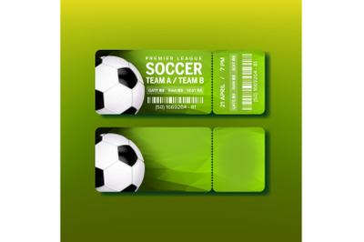 Ticket For Final Of Premier League Soccer Vector