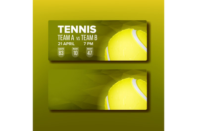 Bright Coupon For Visit Tennis Tournament Vector