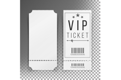 Ticket Template Set Vector. Blank Theater, Cinema, Train, Football Tickets Coupons. Isolated On Transparent Background