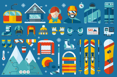Winter Sports and Activity Icons
