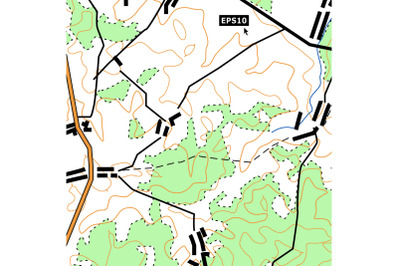 Topographic Map Background Concept With Roads&2C; Forests&2C; Settlements&2C; Relief Contours. Can Be Used For Wallpaper&2C; Web Page &2C; Surface Textures&2C; Banner Flyer&2C; Book Cover&2C; Poster