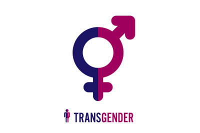 Transgender Icon Symbol. Combining Gender Symbols. Male And Female. Vector Illustration.