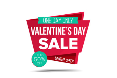 Valentine s Day Sale Banner Vector. Shopping Love Background. Discount Special February 14 Offer Sale Banner. Product Discounts On Websites. Isolated Illustration