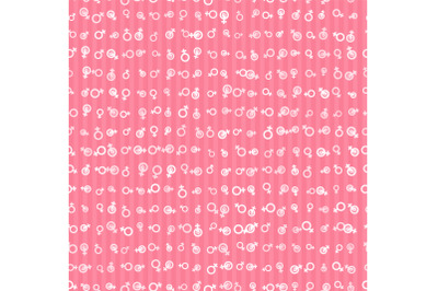 Vector Pattern 60s. Seamless Background Inspired Second Wave Feminism In 1960s