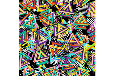 Vector Pattern 80s. Seamless Background. Retro Memphis Style.