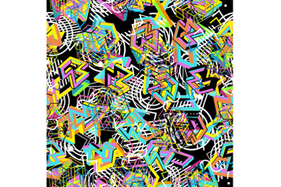 Vector Pattern 80s. Seamless Background. Retro Memphis Style.