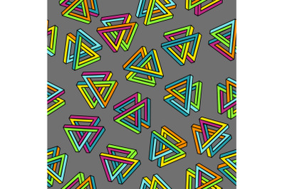 Vector Pattern 80s. Geometric Seamless Abstract Background. Retro Memphis Style 1980s.