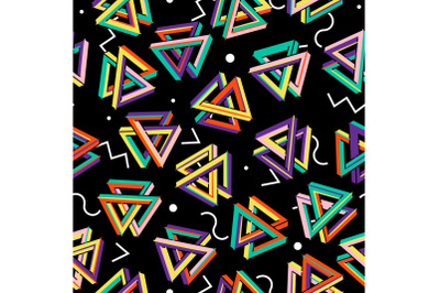 Vector Pattern 80s. Seamless Background. Retro Memphis Style.