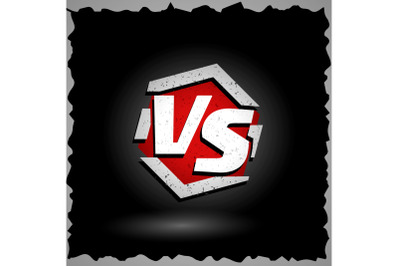 Versus Vector Sign. VS Letters. Competition Concept Background. Fight Confrontation Design