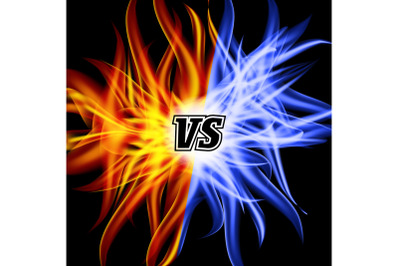 Versus Vector. VS Letters. Flame Fight Background Design. Competition Concept. Fight Symbol