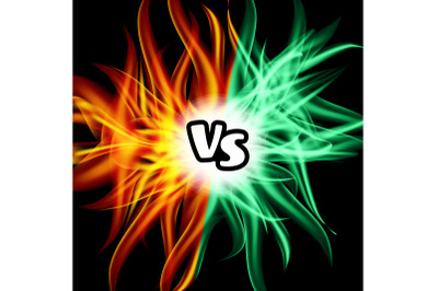 Versus Vector. VS Letters. Flame Fight Background Design. Competition Concept. Fight Symbol