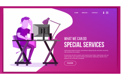 Website Page Vector. Business Website. Site Scheme Template. Cartoon People. Creativity Goal. Illustration