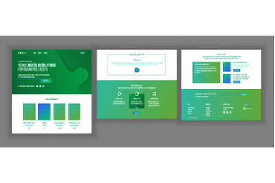 Website Design Template Vector. Business Interface. Landing Web Page. Professional Team. Monitoring And Optimization. Application Newspaper. Future Gadget. Illustration