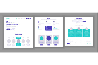 Website Template Vector. Page Business Interface. Landing Web Page. Responsive Ux Design. Responsive Blank. Finance Service. Opportunity Form. Illustration