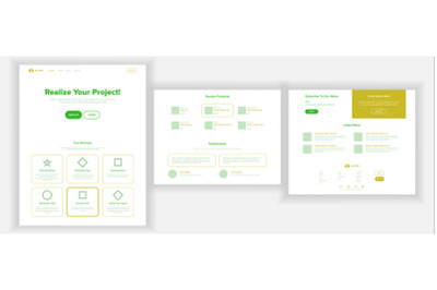 Website Design Template Vector. Business Project. Landing Web Page. Financial Management. Looking Opportunity. Popular Ptroducts. Conference Course. Illustration