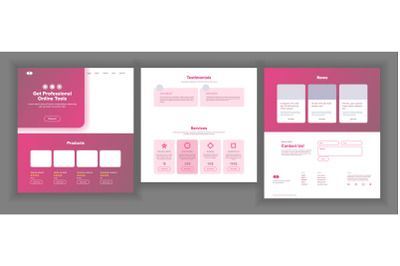 Website Template Vector. Page Business Project. Landing Web Page. Technical Online Support. Design Evolution System. Responsive Blank. Finance Service. Illustration